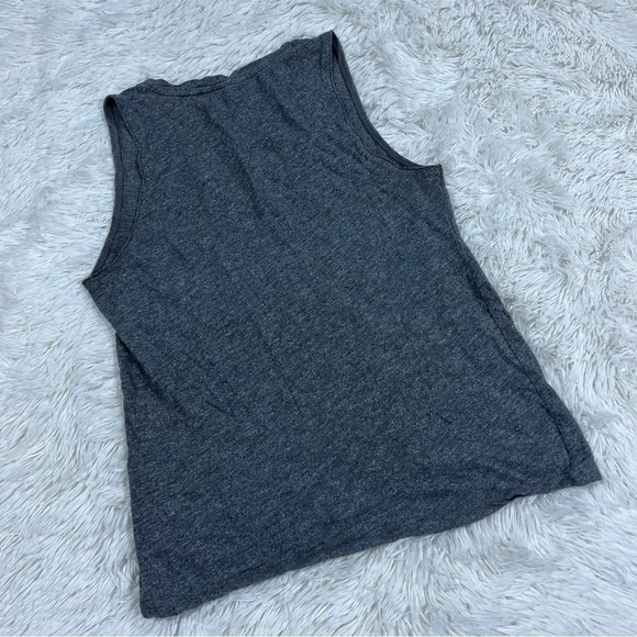 Madewell Gray V-Neck Whisper Cotton Pocket Front Tank Top small - Picture 8 of 10